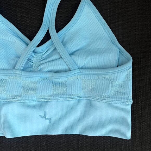 JoyLab Blue Checkered Seamless Sports Athletic Bra Size XS - Picture 6 of 7